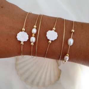 Bracelet Jonc Coquillage nacre