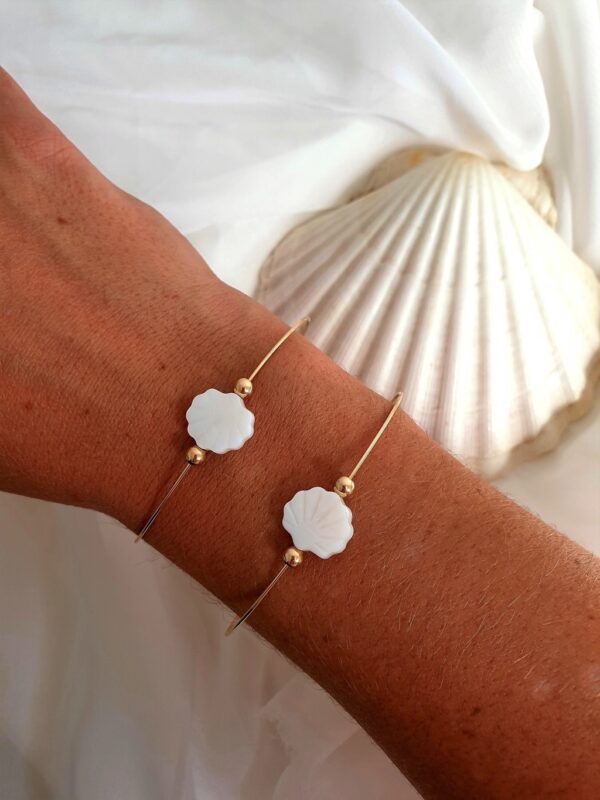 Bracelet Jonc Coquillage nacre – Image 3