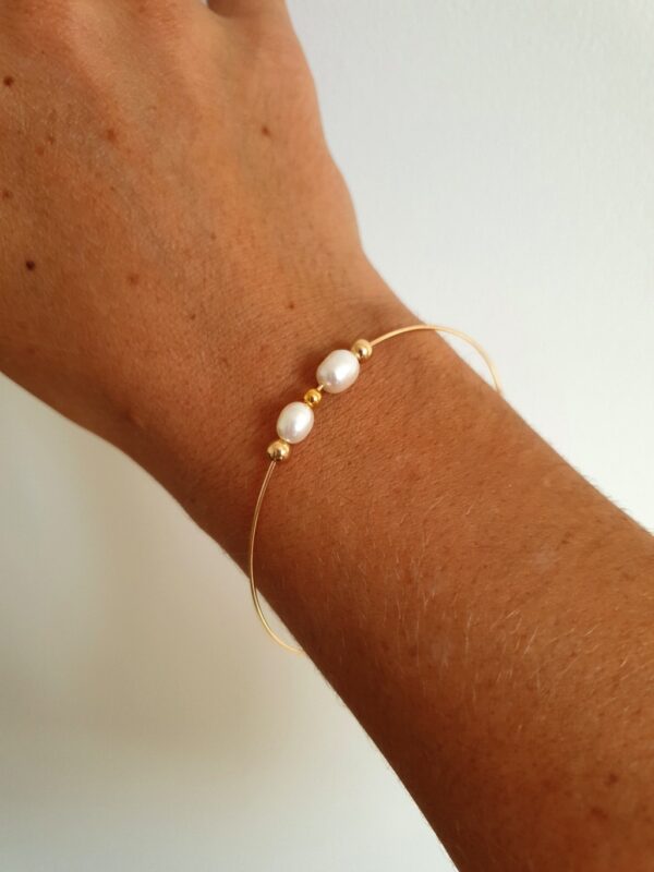 Bracelet Jonc Perles d'eau douce – Image 3